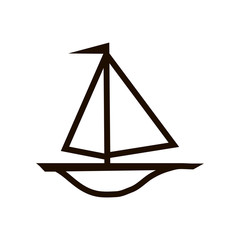 Ship icon on white.