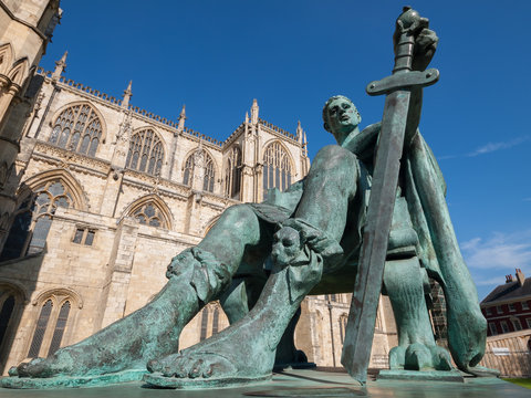 Statue of Constantine the Great outside York Minster