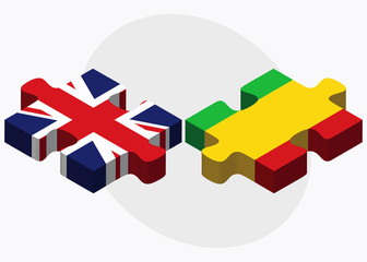 United Kingdom and Mali Flags