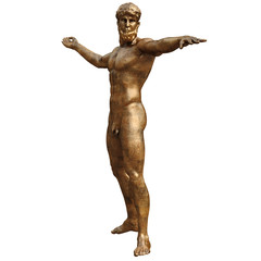 Golden statue of man