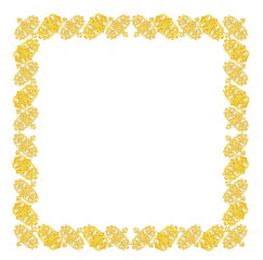 gold framework, the sculptural form on a white background