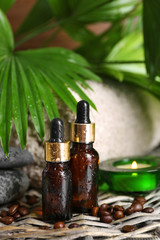 Essential oil for aromatherapy, close up