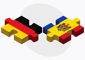 Germany and Moldova Flags