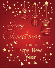 Weihnachtsgru&szlig;karte mit Text