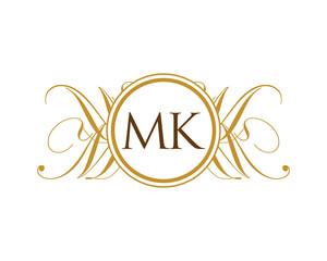 MK Luxury Ornament Initial Logo
