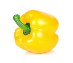 yellow pepper on white background