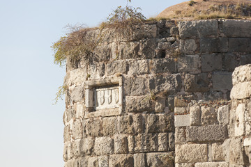 Walls of the The Saint John Knights castle on Kos island