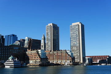 Fototapeta na wymiar Boston harbor skyline