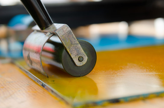 acrylic paint roller for mono printing and screen printing