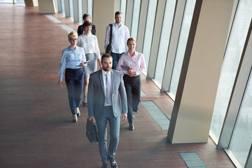 business people group walking