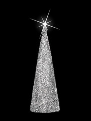 christmas tree white star