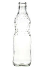 empty glass bottle isolated on white background