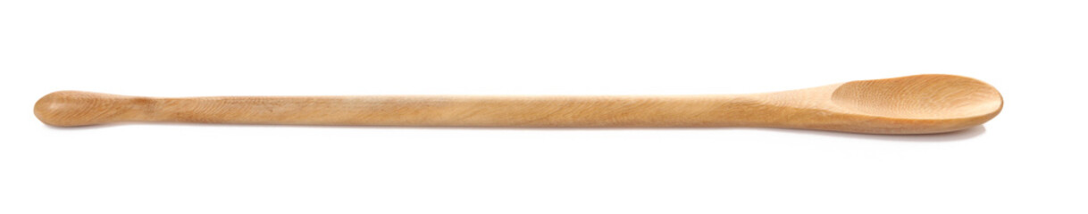 wooden spoon isolated over white.