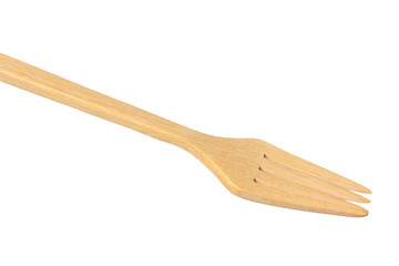 wooden spoon isolated over white.