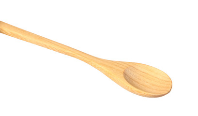 wooden spoon isolated over white.