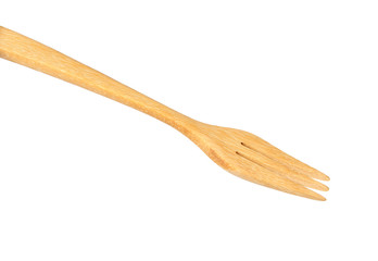 wooden spoon isolated over white.