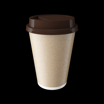 Coffe cup isolated. 3d rendering