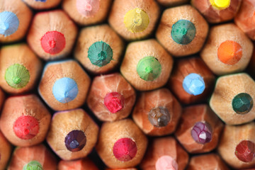 Fototapeta na wymiar Texture of colored pencils