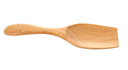 wooden spoon isolated over white.