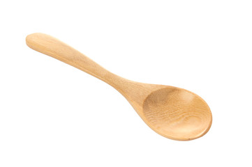 wooden spoon isolated over white.