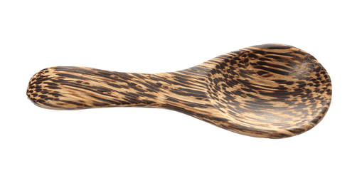 wooden spoon isolated over white.