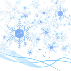 Naklejka na ściany i meble Snowflakes winter background