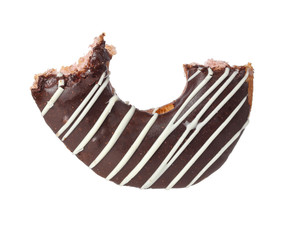 onut with Bite Missing Isolated on white Background