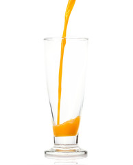 Orange juice isolated on white background.