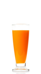 Orange juice isolated on white background.
