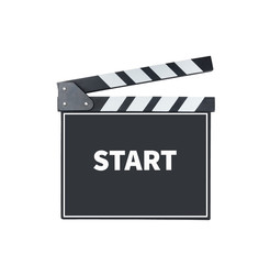 START, message on slate film  with clipping path