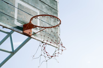 Wooden basketball hoop © bonnontawat