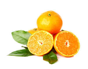 Orange fruit isolated on white background