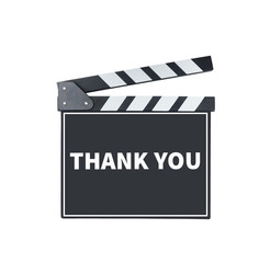 THANK YOU, message on slate film with clipping path