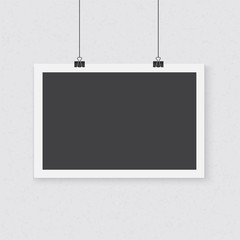 Photorealistic Vector Poster Template. Realistic Horisontal Post
