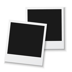 Vintage Photo Frame Set Isolated on White Background. Retro Phot