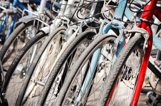 Fototapeta bike wheels