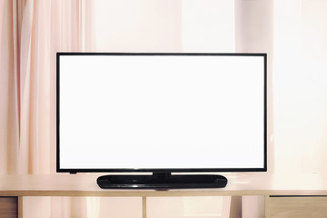 white tv screen
