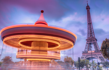 Carrousel with Eiffel Tower