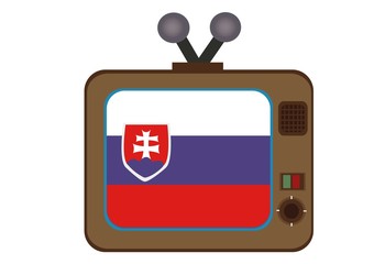 Telewizor,Flaga,Słowacja © monikakosz