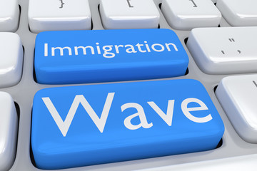 Immigration Wave concept