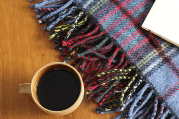 Blanket and coffee