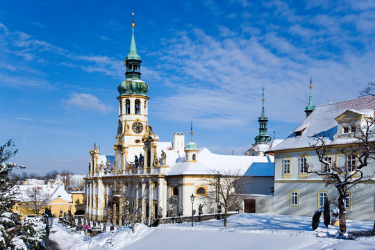 baroque pilgrimage place Loreta church, Hradcany, Prague, Czech republic