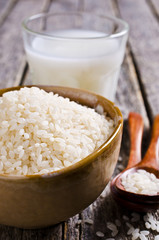 Grains of white rice