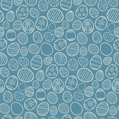 Seamless pattern of Easter eggs