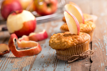 delicious homemade muffins with apples