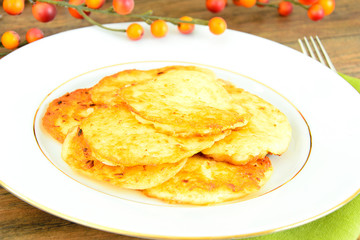 Fried Potato Pancakes. Belarusian and German Cuisine.