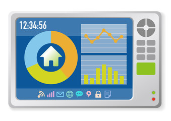 In Home Display, In Home Monitor, Smart Meter, vector illustration