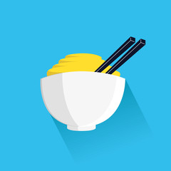 A Bowl of noodles Vector icon