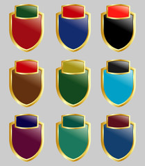 glossy vector shields