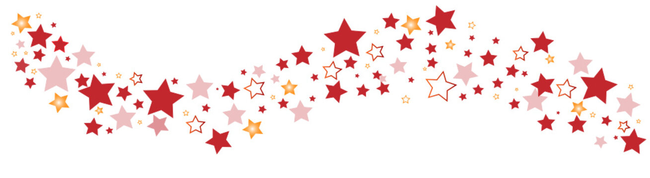  Banner mit Sternen Weihnachten rot